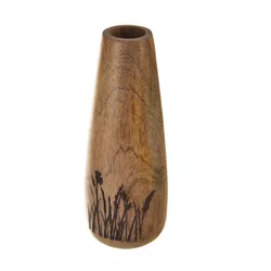 InDecor Wazon z drewna mango Meadow, 10 x 10 x 25cm