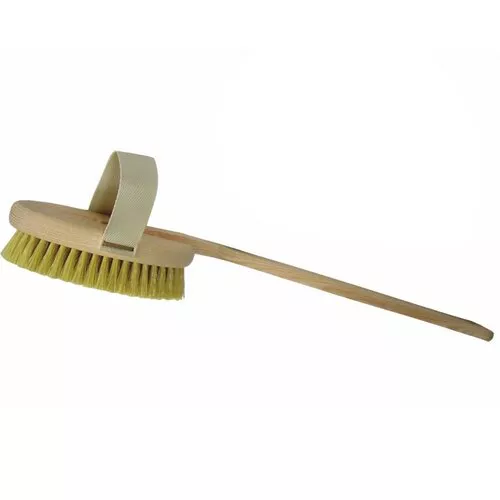 Szczotka drewniana do mycia pleców z rękojeścią zdejmowaną, 45 cm