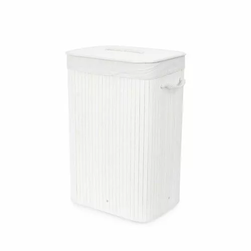 Compactor Kosz na brudne ubrania Bamboo prostokątny, biały