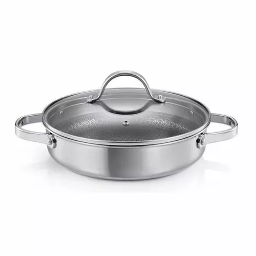 Tescoma Głęboka patelnia z pokrywką SteelCRAFTśrednica 28 cm, 2 uchwyty