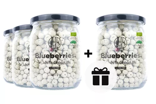 3+1 GRATIS: BrainMax Pure Jagody w białej czekoladzie, BIO, 165 g