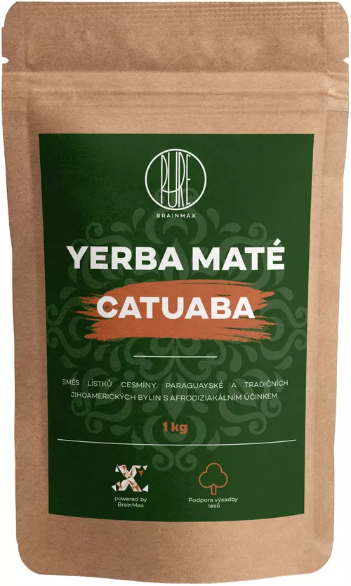 BrainMax Pure Yerba Mate, Catuaba, 1000 g
