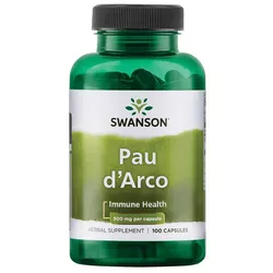 Swanson Pau d'Arco (Lapacho), 500 mg, 100 kapsułek