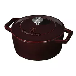 Berlinger Haus Garnel żeliwny z pokrywką Burgundy Line, 24 cm