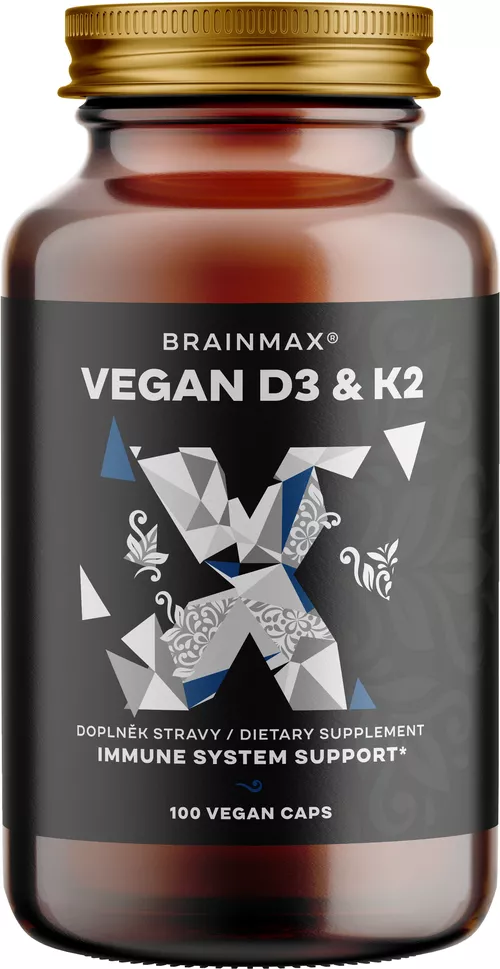 BrainMax Witamina D3 & K2 VEGAN 4000 IU/K2 as MK7 all-trans K2VITAL®DELTA 150 mcg, 100 kapsułek roślinnych