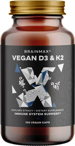 BrainMax Witamina D3 & K2 VEGAN 4000 IU/K2 as MK7 all-trans K2VITAL®DELTA 150 mcg, 100 kapsułek roślinnych