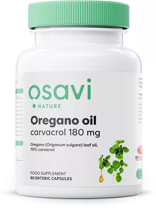 Osavi Oregano Oil Carcacrol, 180 mg, 60 kapsułek dojelitowych softgel