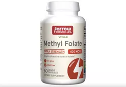 Jarrow Formulas Jarrow Methyl Folate (aktywna forma kwasu foliowego), 400mcg, 60 kapsułek