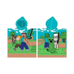 Dziecięce ponczo Minecraft Time to Mine, 50 x 115 cm