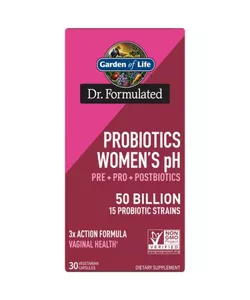 Garden of life Dr. Formułowane probiotyki dla kobiet pH 50 miliardów, probiotyki, prebiotyki i postbiotyki
