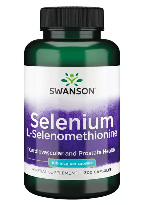 Swanson Selen (L-selenometionina), 100 mcg, 300 kapsułek